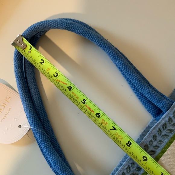 Cherrywood Lane Floral Canvas Tote Bag - Blue and Cream NWT - Picture 8 of 8